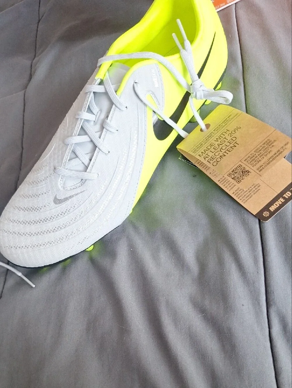 Nike Men’s Soccer Cleats - White & Volt(Phantom GX 2 Academy)